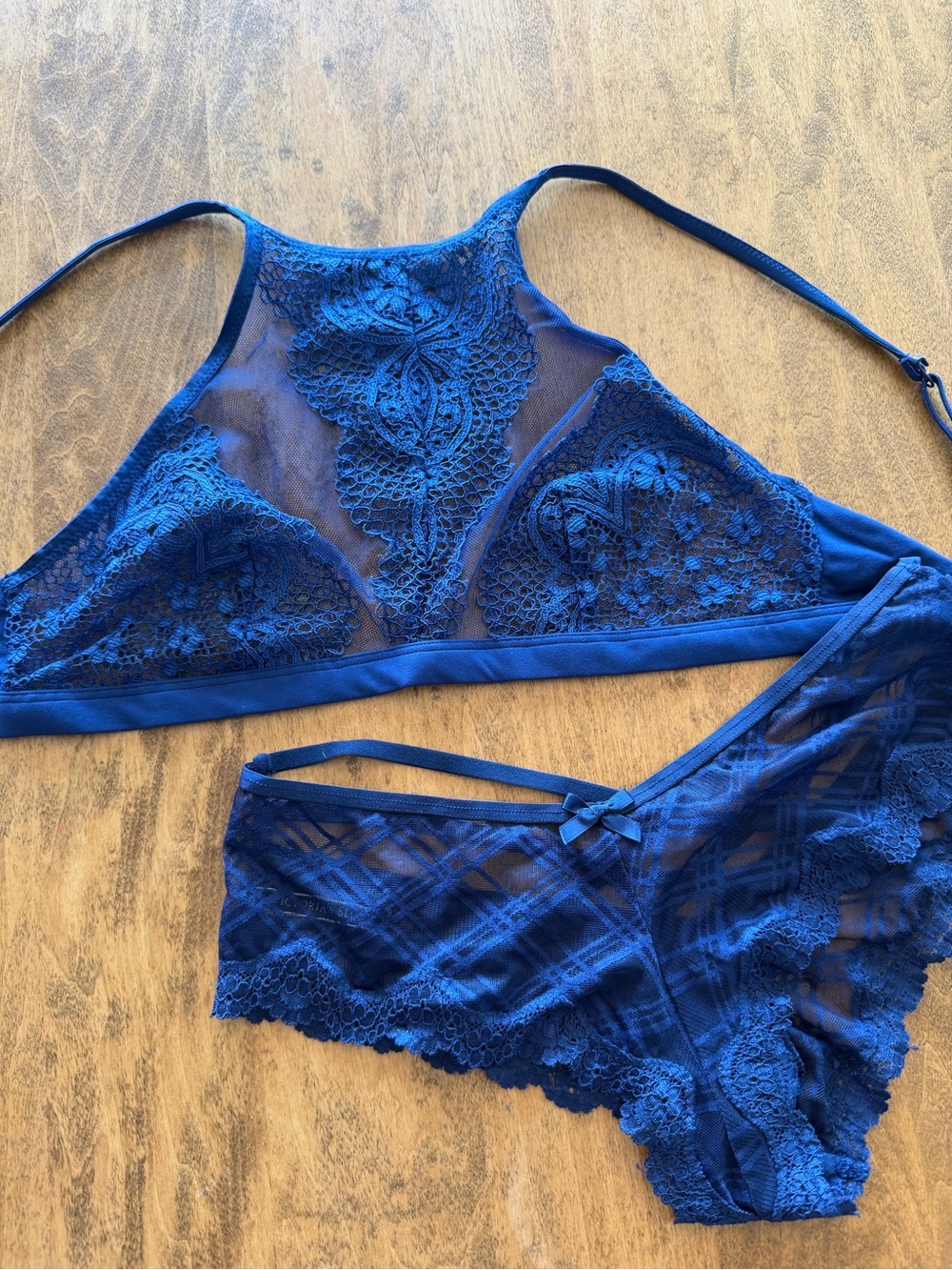Victoria’s Secret Dream Angels Blue Lace Bralette & Panty Set | Size S